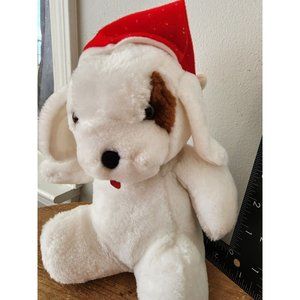 Vintage Goodie Goodie White Puppy Dog  Animal Plush Toy 11" tall Unknown Brand